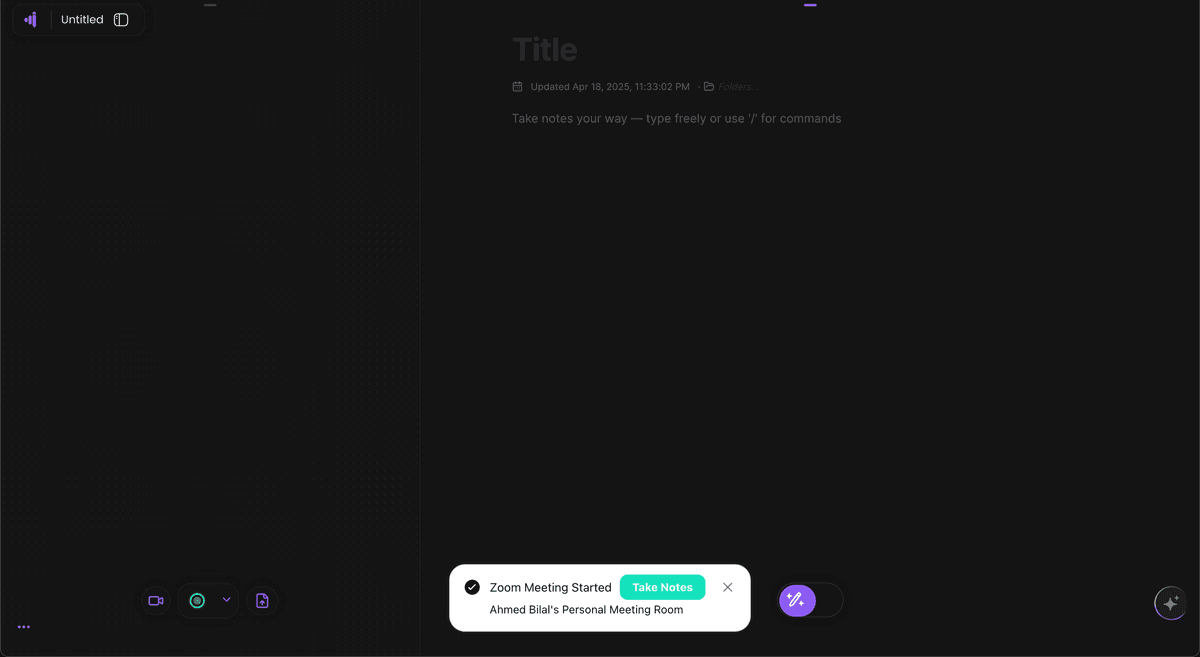 Pique Meeting Notification
